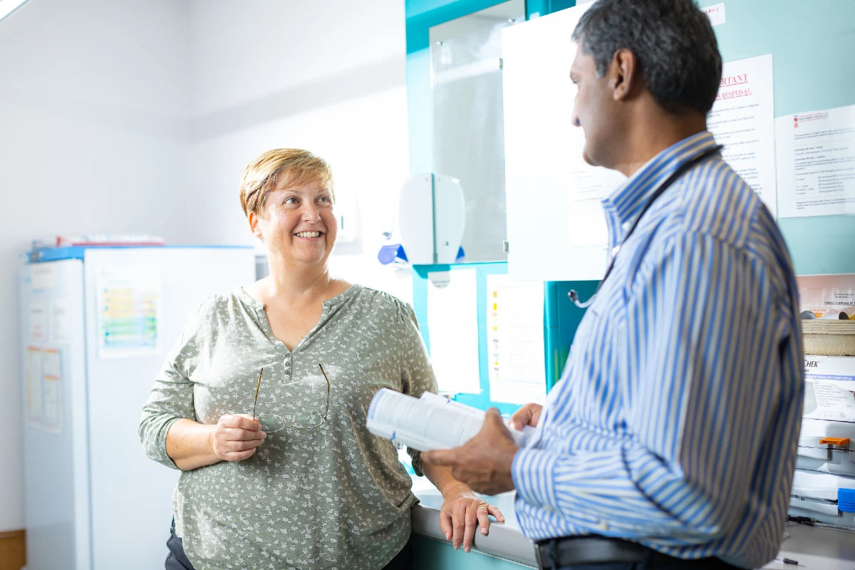 image of a doctor and patient